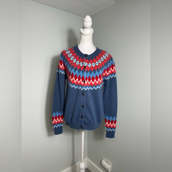 Boden Edie  Fair Isle  Cardigan Size Medium - Picture 5 of 16
